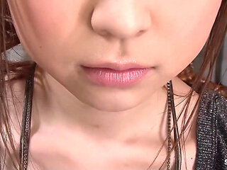 Japanese Skinny Teen Mahiru Gives Blowjob After Party and Gets Cumshot Uncensored