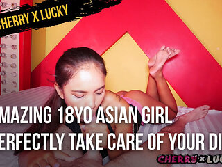 Amazing 18yo Asian girl perfectly take care of your dick
