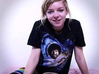 AlexaCrush Caught Masturbating and Made to Cum in Her Pussy - Petite Blonde Solo Dildo Riding