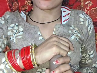 Indian bhabhi with a hairy and creamy treasure receives...