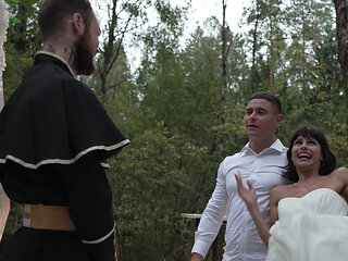 Looks Like the Wedding Didn't Go According to Plan? or Is a Threesome Supposed to Be Like That?