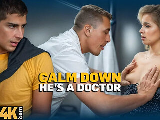Hot Blonde Doctor Plays With My Tits & Pussy in 4K HD - Cheating Wife Fuck