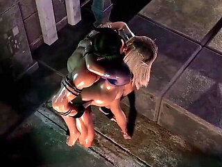 Beautiful Blonde 3D Elf Fucked Against the Wall by Big Cock