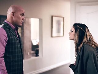 Athena Faris is dominted by the bald, tattooed DILF