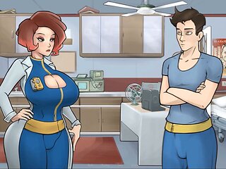 Nerdy girl in a sexy maid outfit gets steamy in Deep Vault sixty-nine