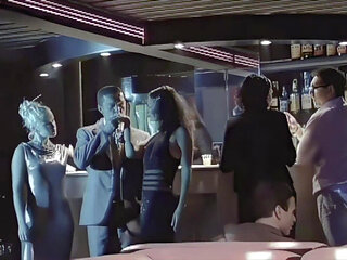 2 Sluts Share an Italian Cock in a Nightclub Among the People