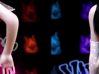 Beauty Lady Ride the Cock at Club- 3D Animation