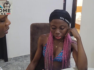 Two Teen Take Turns to Ride on Big Cock. Teen Tight Pussy