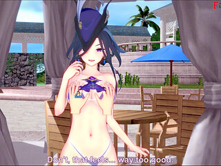 Clorinde POV blowjob bikini - Genshin Impact