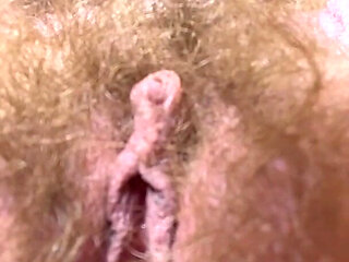 Closeup on My Hairy Cunt While Smoking a Cigar