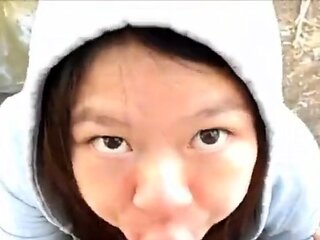 Asian Amateur Couple's Blowjob and Cum Swallowing Extravagan