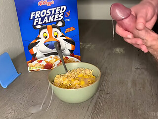 Frosted Flakes Get More Frosted With 12  Ropes of Cum