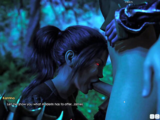 James Having Threesome With Two Evil Girls In Forest