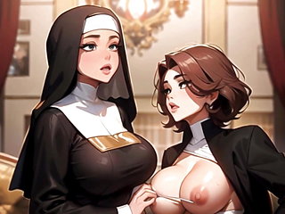 Sexy Hot Nun in Action Ai Porn