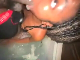 Omg This Big Black Cock Got Me so Wet Fuck Deep in My Belly