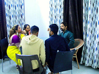 OFFICE OWNER AND EMPLOYEES HELD GROUP PARTY AND TWO GIRLS WERE ALSO PRESENT