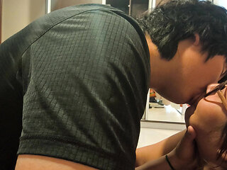 A make-out session with single mom, she's crazy