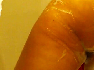 PAWG MILF Soaps Ass and Pussy in Shower