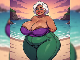 Thick BBW Indian Women at Beach Ai