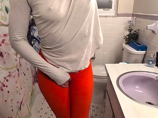 hot wet pee desperation and golden shower