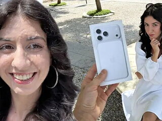 Will a Stranger Girl Agree to a Public Cumwalk for a New Iphone?