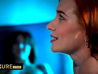 Hot Wife Threesome with Redhead Clemence - FFM Blowjob & Doggy Style