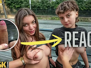 React: VIP4K. Two pretty Lesbians don'_t mind to having a Threesome with a stranger from the train