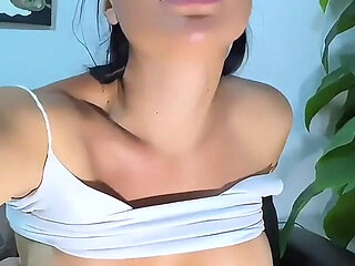 Busty Yoga MILF Fucked Hard on Couch, Cum on Belly and in Mouth