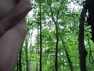Naked in the forest