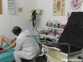 Mature gyno spot - Fake doctor secretly records gyno exam of good looking granny with big tits