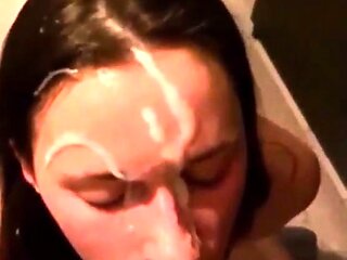 Big tit brunette MILF sucks and tit fucks a big cock