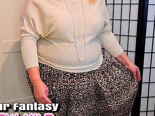 BBW Wife Homemade: Cheating Milf Mom & Aunt Show Big Natural Tits in Outfit