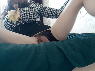I'm lying on the bed