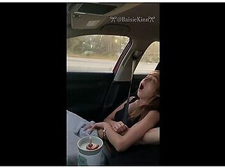 Alice Miller - Fingering My Girl In The Fast Lane While The Pressure Builds Public Orgasm On The Highway