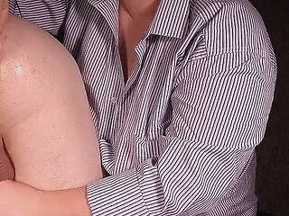 Amateur Couple Prostate Milking with a Vibrator