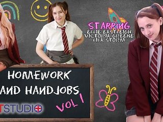School uniform (18+) scene with looking-good wooer from Brit Studio