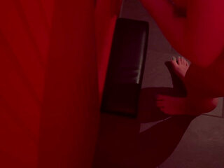 Lots of cum fills my panties at the gloryhole