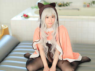 Kurumi Chino is cosplaying and looking super fuckable