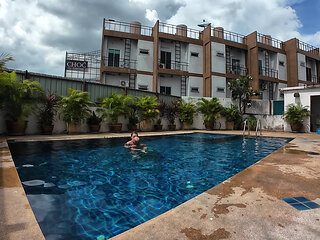Sfw Playing About in Our Swimming Pool