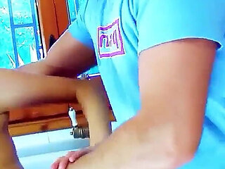 Horny skinny teen Sharon Lee gets her ass fucked by a big cock