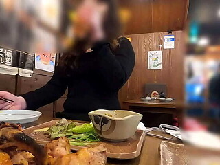 100% authentic Japanese peeping tom captures alluring big butt of naughty 28-year-old gelato shop worker in homemade movie.