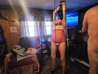 Big Tit MILF Hanged by Her Tits and Whipped Hard - Rough BDSM Punishment