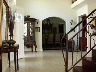 Cheeky teen with crazy body takes a huge cock in her little pussy