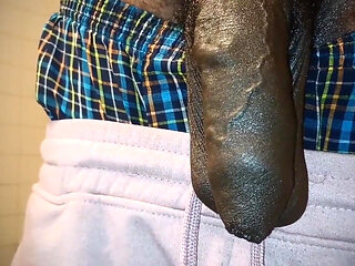 Chocolatemeatstick Swinging And Jacking Off Big Black Dick
