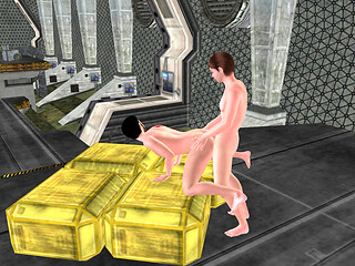 Animated 3D Gay Cartoon Porn - Man Fucking Another Man Ass Doggy Style at Space Station
