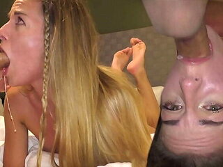 Eveline Dellai First Throatpie - Rough Teen Blowjob & Gagging
