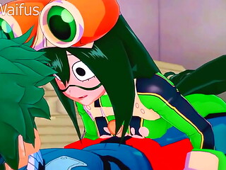 Tsuyu and Deku have Private Sex Session after class - My Hero Academia Hentai