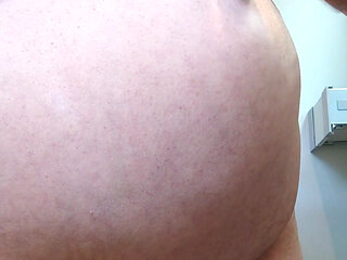 Shaving cock and presenting my wifes most sexy panties