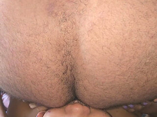Making the Pregnant Bitch Clean My Ass with Her Tongue and Then Giving Her Cum in Her Mouth