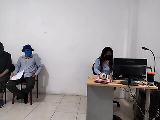 SEXY executive fucks her new employee - she gives it to him up the ass